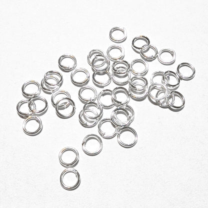 Open Jump Rings, Silver Plated, Tarnish Resistant, 5mm 0.7mm thick, Pack of 400