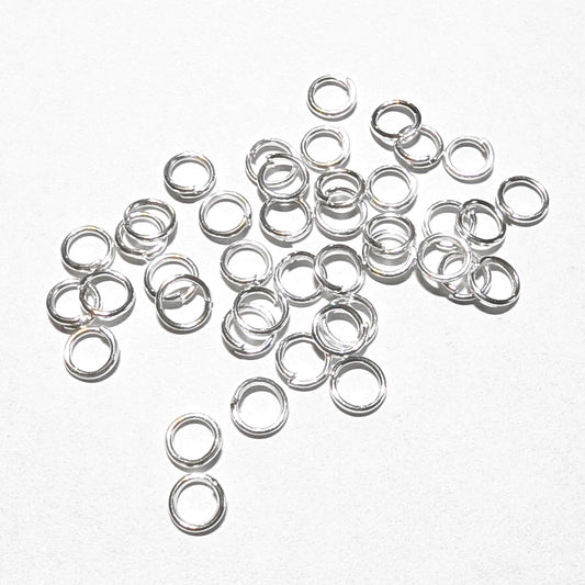 Open Jump Rings, Silver Plated, Tarnish Resistant, 5mm 0.7mm thick, Pack of 400
