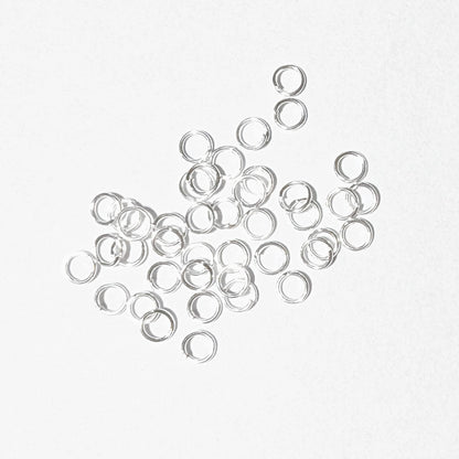 Open Jump Rings, Silver Plated, Tarnish Resistant, 5mm 0.7mm thick, Pack of 400