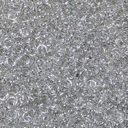 Open Jump Rings, Silver Plated, Tarnish Resistant, 5mm 0.7mm thick, Pack of 400