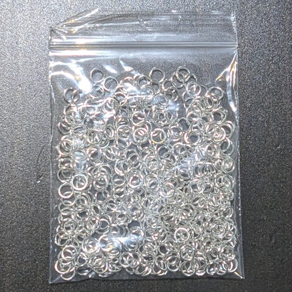 Open Jump Rings, Silver Plated, Tarnish Resistant, 5mm 0.7mm thick, Pack of 400