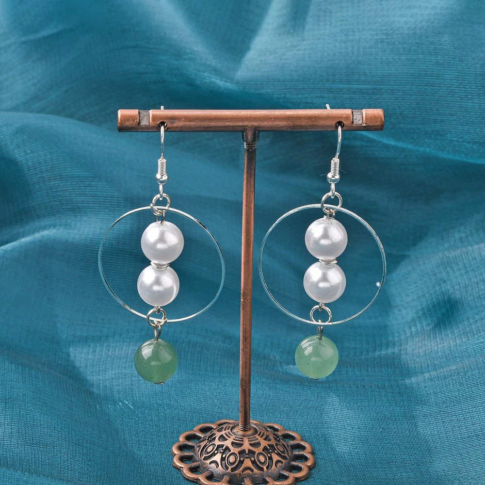Pearl Beads, Cream White, Round, 8mm 2mm hole, Acrylic Dyed, 100 beads, approx 26gm