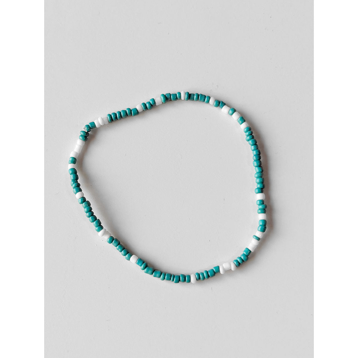 Seed Bead Bracelets, Stretch, Pack of 5 or 10, Jade Green and white beads, Ready to Wear Handmade Jewellery