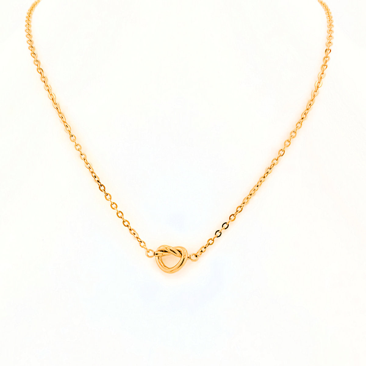 Love me Knot Pendant Necklace 18K Gold Plated