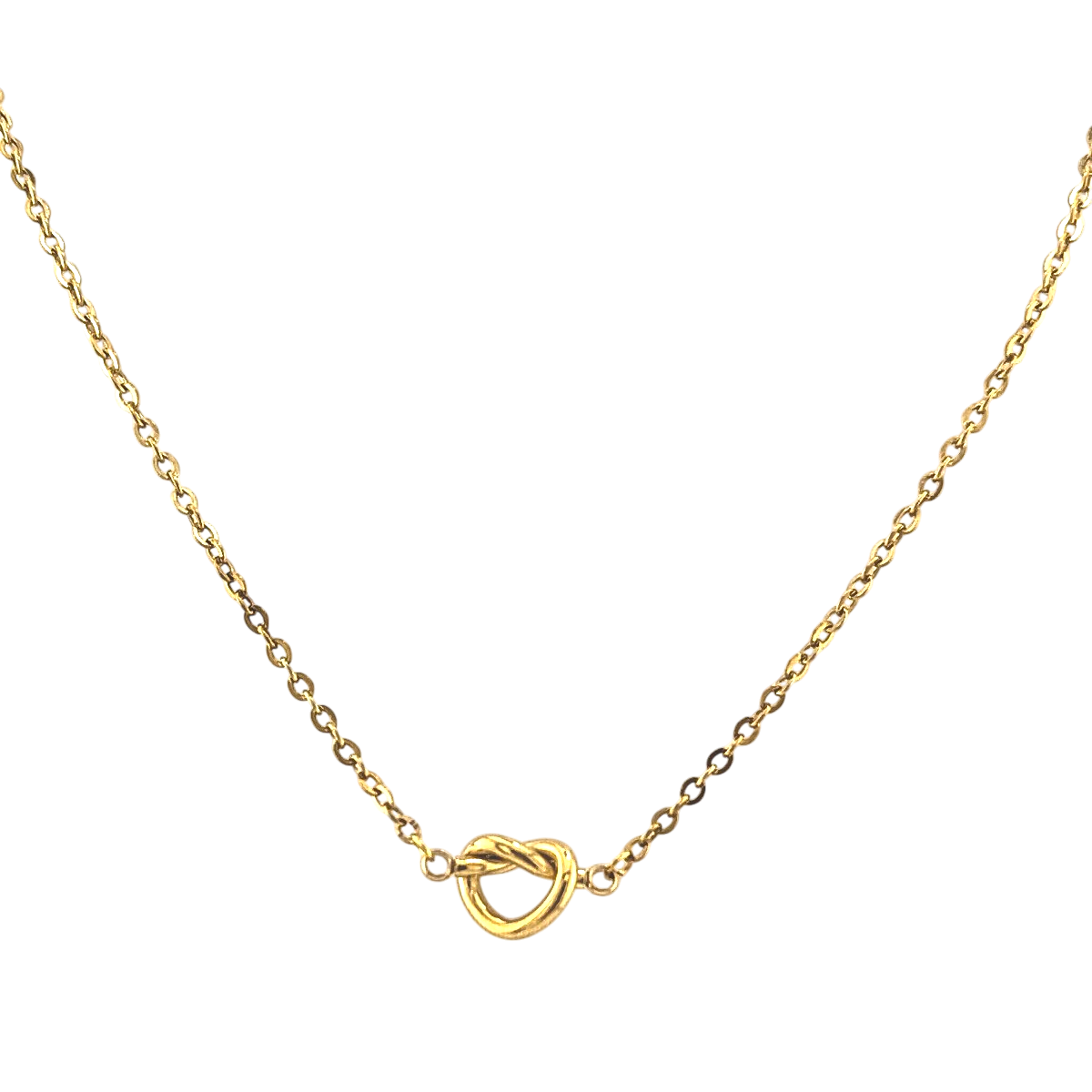 Love me Knot Pendant Necklace 18K Gold Plated