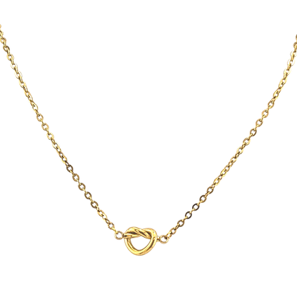 Love me Knot Pendant Necklace 18K Gold Plated