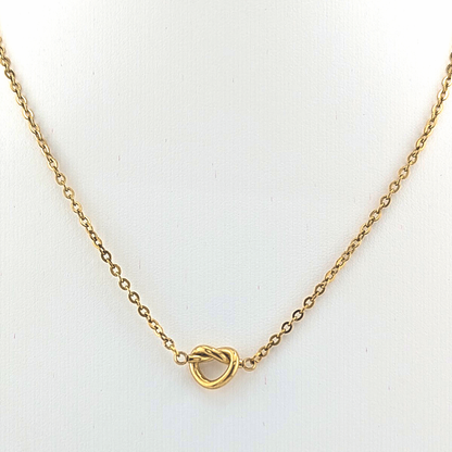Love me Knot Pendant Necklace 18K Gold Plated