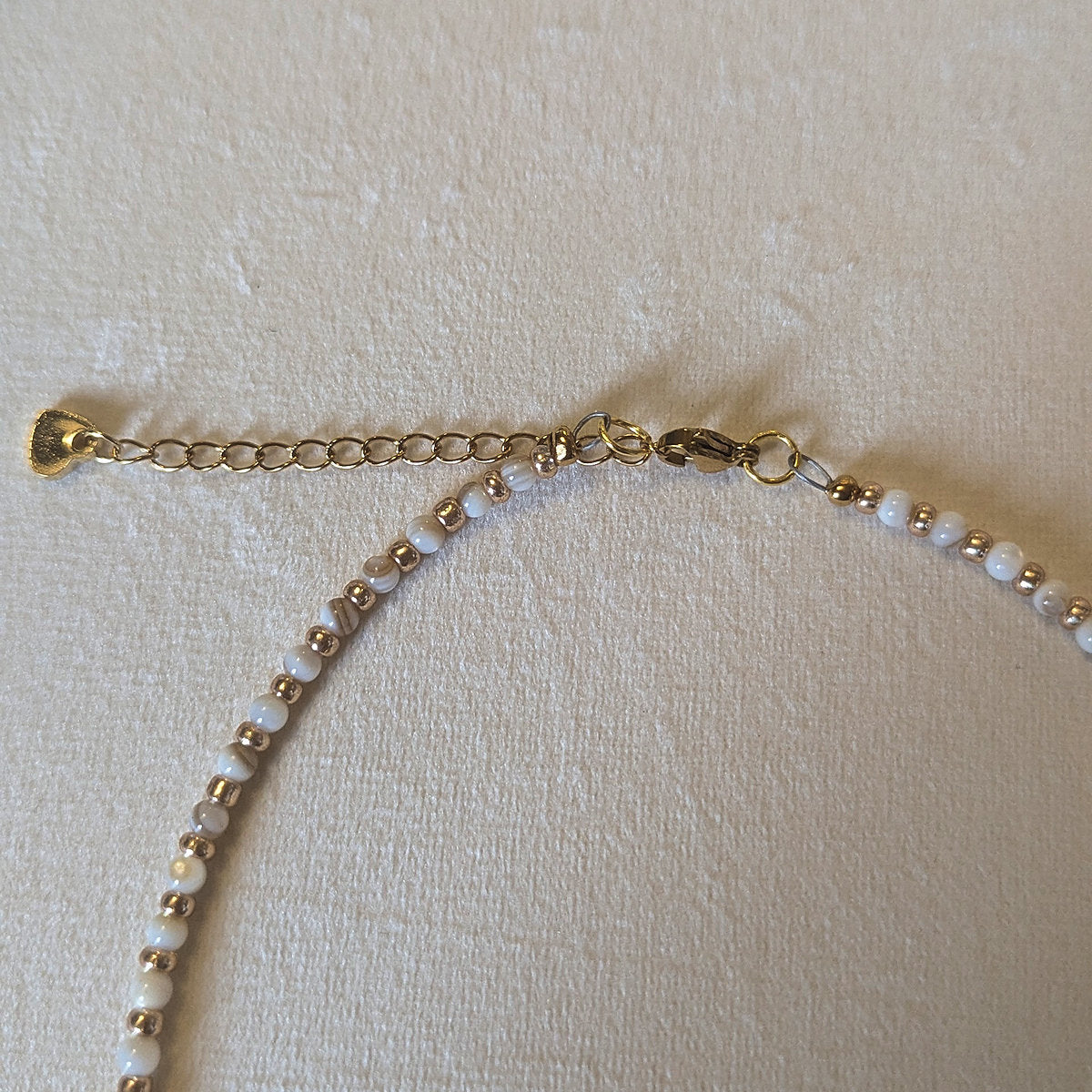 Gold Plated Initial Alphabet Letter and Natural Shell bead Necklace, personalised, gift for her