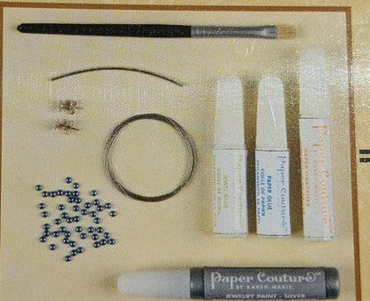Necklace and earring DYI kit, paper couture by Plaid