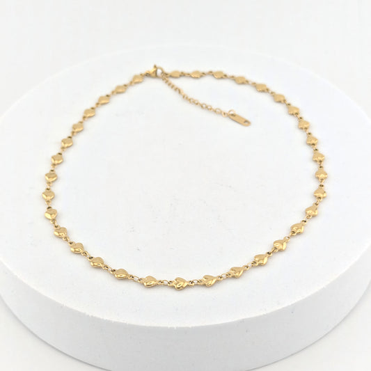 Ninky Designs Gold heart link chain necklace