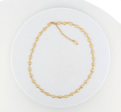 Ninky Design gold heart shaped link chain necklace