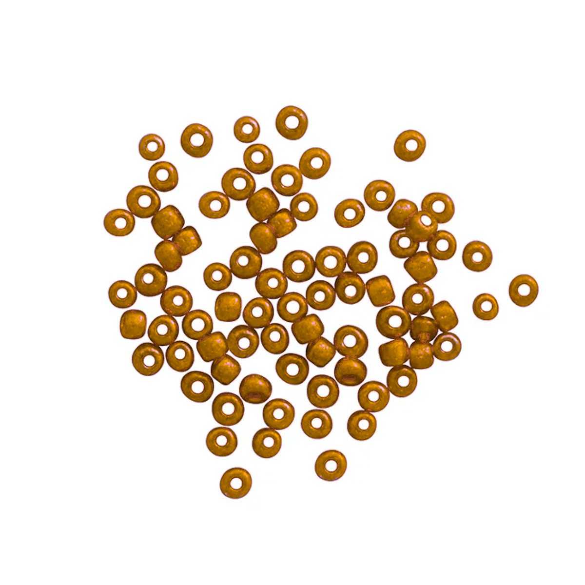 Glass Seed Beads Metallic Copper Orange 3.6mm size 6/0 25g