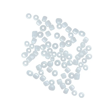 White Seed Beads Glass, 3.6mm size 6/0, Gloss, 25gm, Jewellery Making, Beading, Craft
