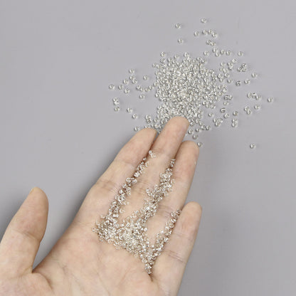 White Glass Seed Beads, Round, Silver Lined, 12/0 2mm, 1mm hole, bag of 30gm approx 2000 beads