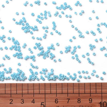 Light Sky Blue Glass Seed Beads, Opaque, 2mm, bag of 30gm approx 2000 beads, 1mm hole
