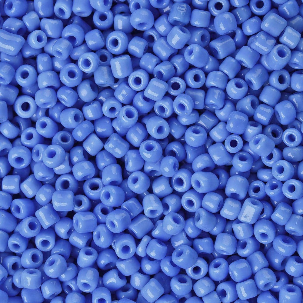 Cornflower Blue Glass Seed Beads, Opaque, 2mm 1mm hole, bag of 30gm approx 2000 beads