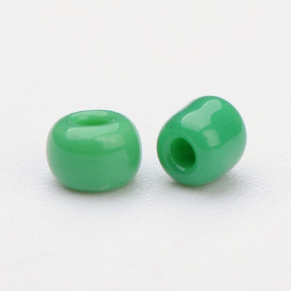 Pale Green Glass Seed Beads, Opaque, 2mm, 1mm hole, 30gm approx 2000 beads