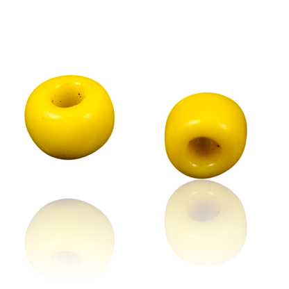 Yellow Glass Seed Beads  8/0, 3mm, Hole:1mm Pack of 650x
