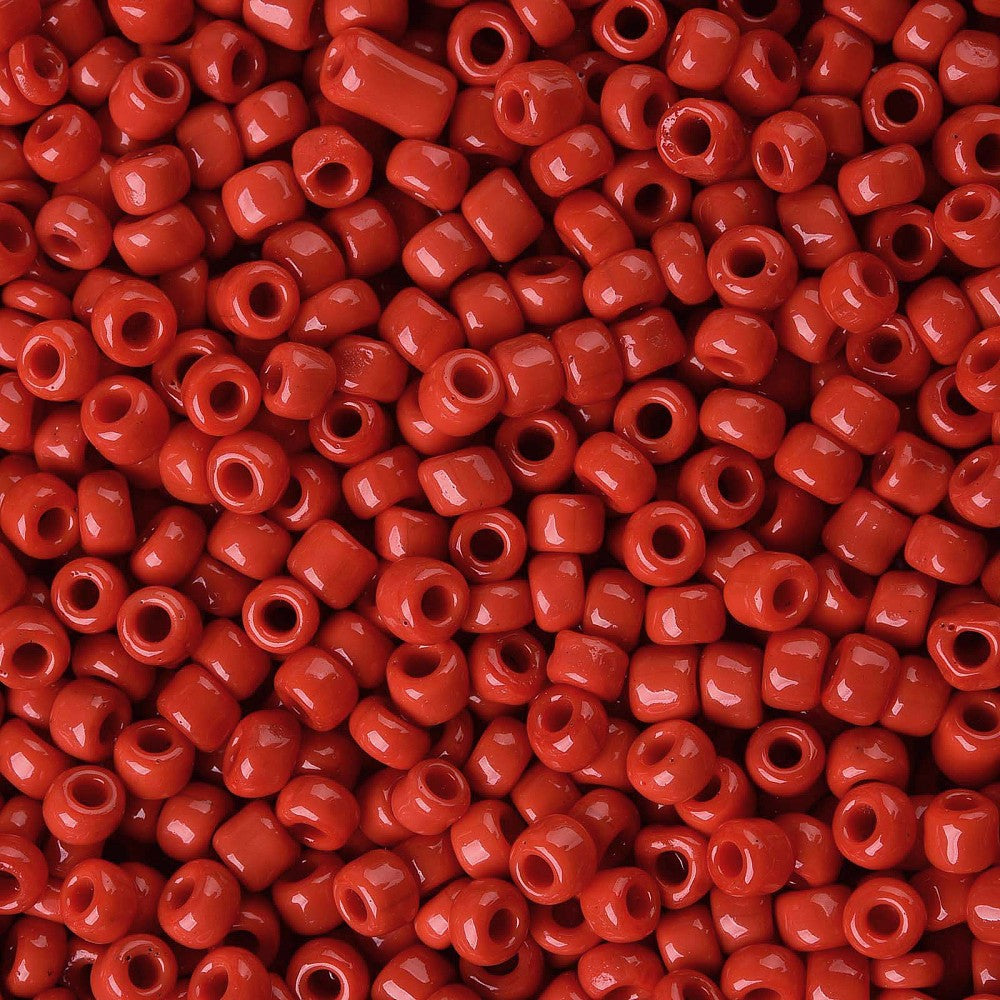 Red Glass Seed Beads  8/0, 3mm, Hole:1mm Pack of 650x
