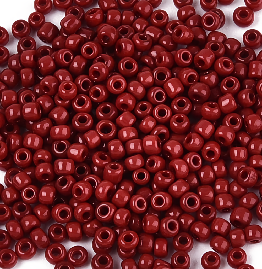 Red Crimson Glass Seed Beads  8/0, 3mm, Hole:1mm Pack of 650x