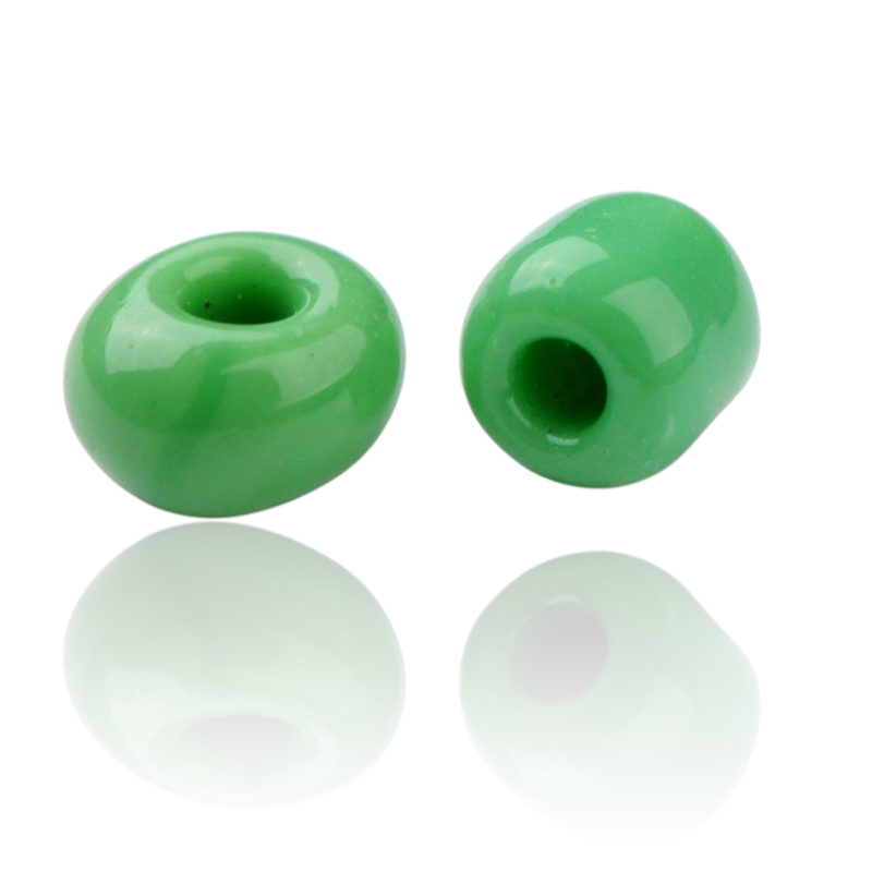 Green Glass Seed Beads  8/0, 3mm, Hole:1mm Pack of 650x