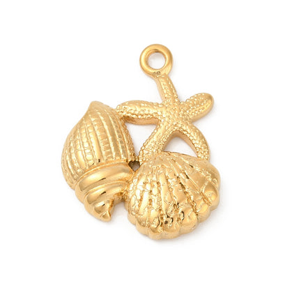 Loop Chain Carabiner Charm Holder Necklace 18K Gold Stainless Steel - Select your charms