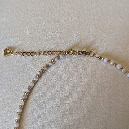 Natural Shell Necklace with Gold Plated Initial Alphabet Letter, personalised, gift for her