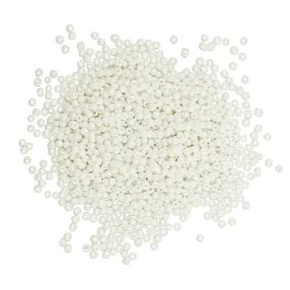 Ivory Pearl Glass Seed Beads, 12/0 1.8mm, Large Pack 60gm, Jewellery Making, Beading, Craft