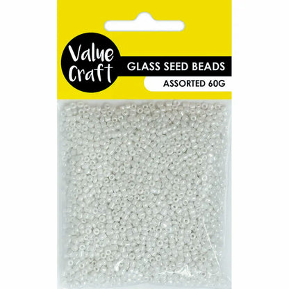 Ivory Pearl Glass Seed Beads, 12/0 1.8mm, Large Pack 60gm, Jewellery Making, Beading, Craft