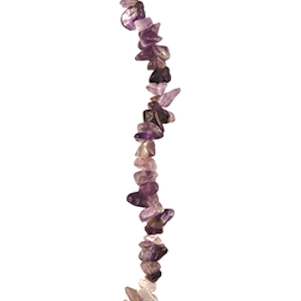Amethyst Chips Beads, Strung 20cm, chips, Semiprecious stones, Jewellery Craft