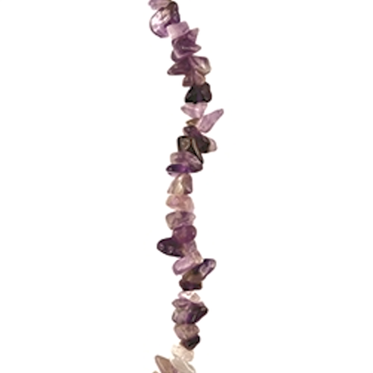 Amethyst Chips Beads, Strung 20cm, chips, Semiprecious stones, Jewellery Craft