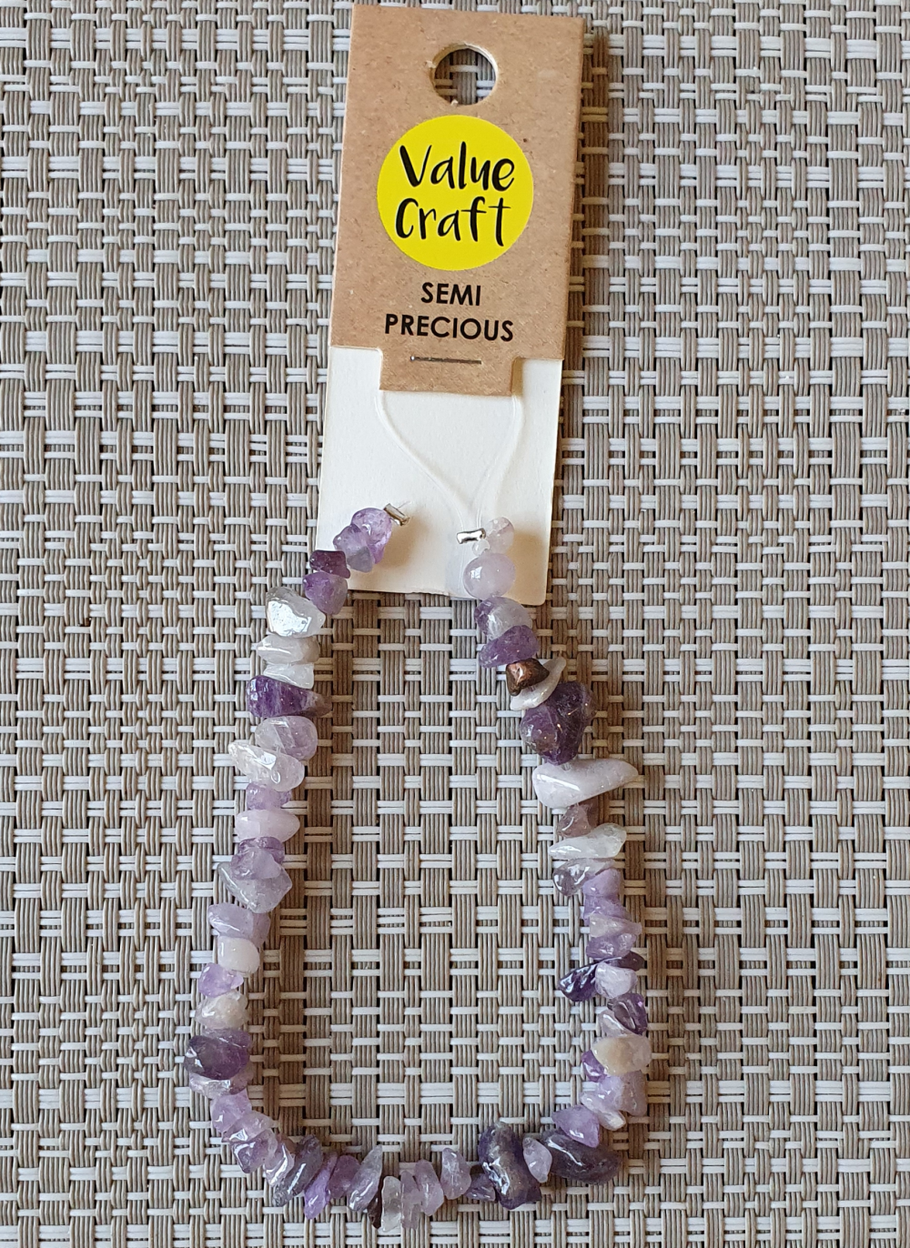Amethyst Chips Beads, Strung 20cm, chips, Semiprecious stones, Jewellery Craft