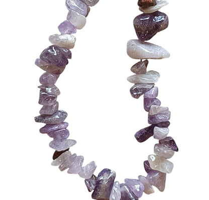 Amethyst Chips Beads, Strung 20cm, chips, Semiprecious stones, Jewellery Craft