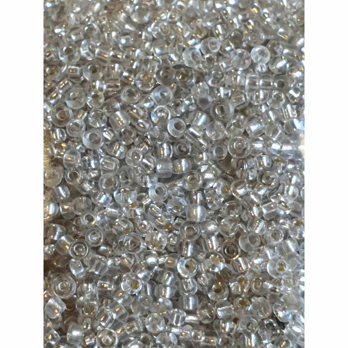 Clear Silver Lined, Glass Seed Beads, 12/0 1.8mm, Large pack of 60gm, Jewellery Making, Craft, Beading