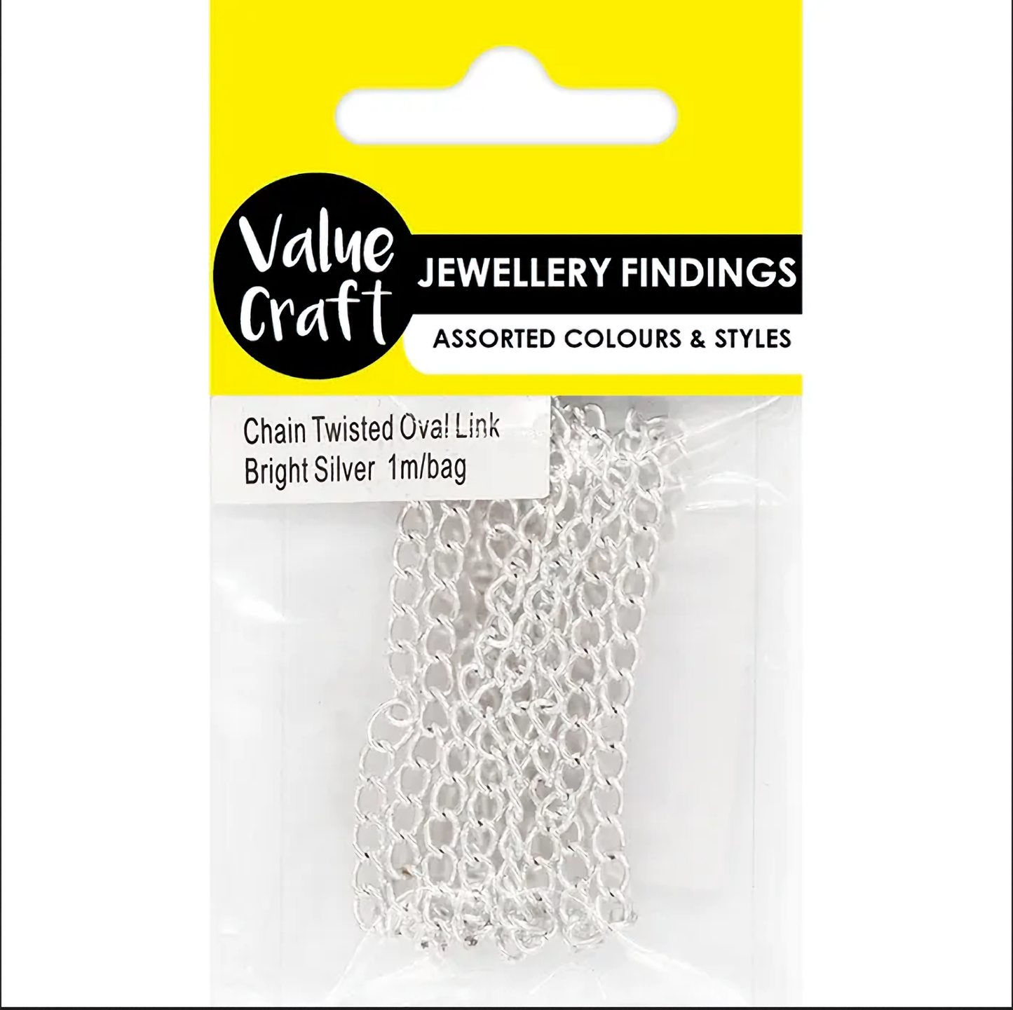 Chain Oval Link Bright Silver 5x3mm wide x 1m long Jewellery Making Craft