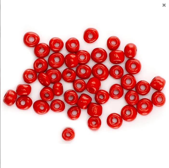 Red Seed Beads Glass, 3.6mm size 6/0, Pack of 60gm, Jewellery Making, Beading, Craft (Copy)