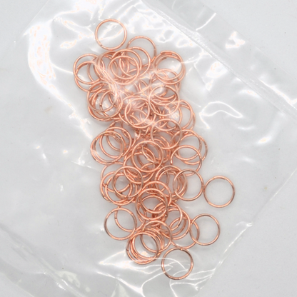 Jumprings Rose Gold, gold plated size 7mm, thickness .6mm pack of 75x Jewellery Findings