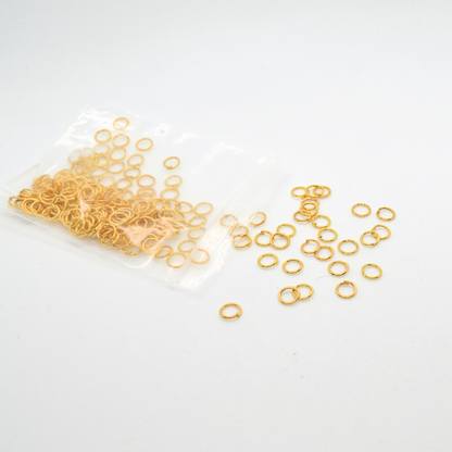 Jump rings Gold plated size 6mm, pack of 200x Jewellery Findings