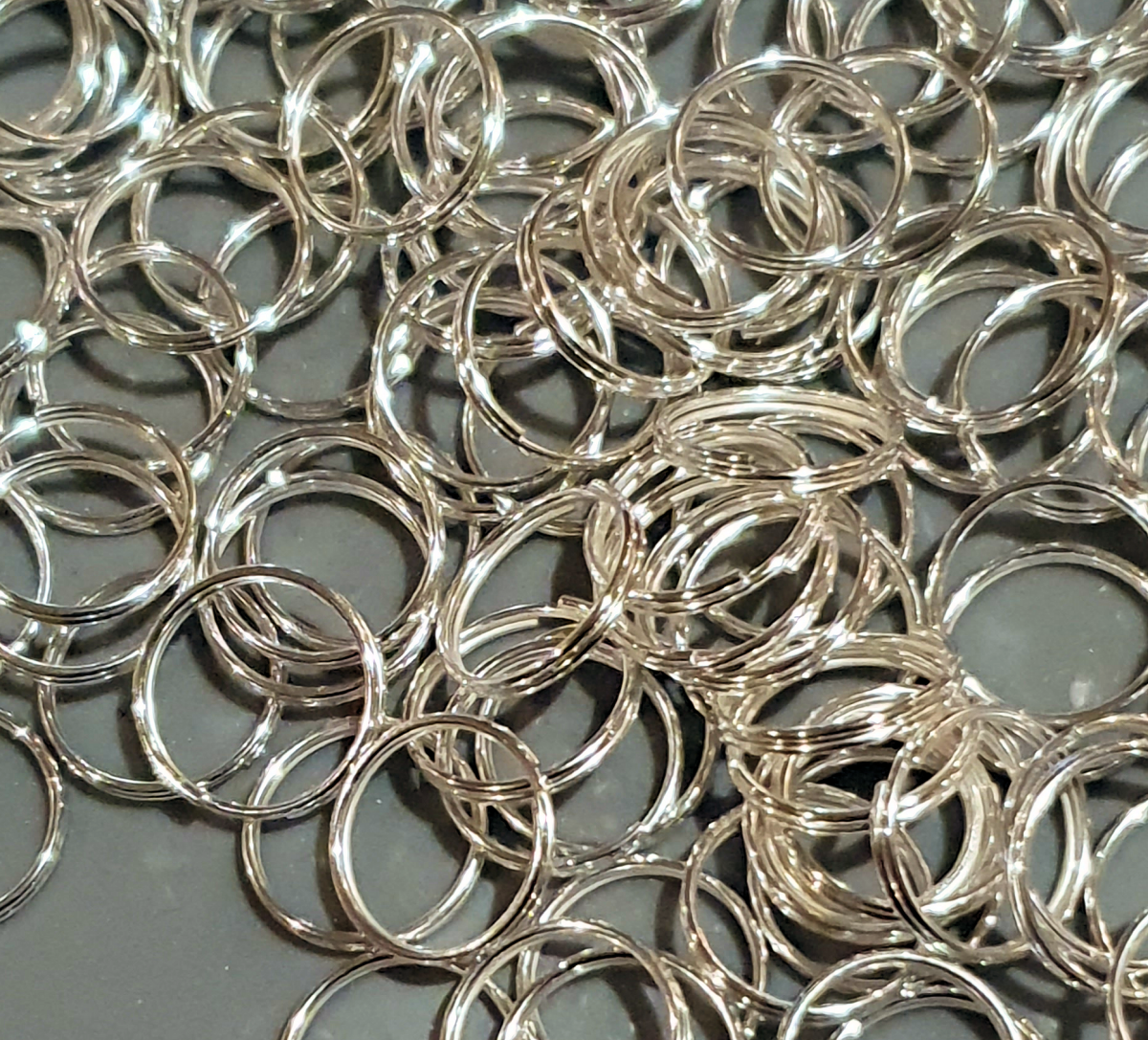 Split Rings, Silver Plated, 12mm, Jewellery Findings, pack of approx 100x