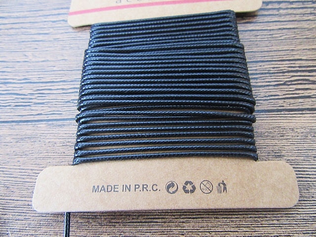 Nylon Beading Cord Black jewellery stringing cord 2mm and 5mm 2m long