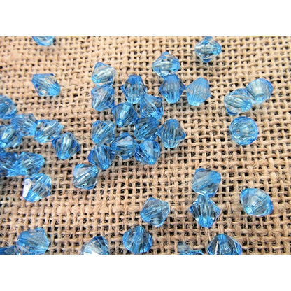 Blue Bicone Acrylic Beads Faceted 8mm, 1.5mm hole, 100x  Jewellery making, Crafting