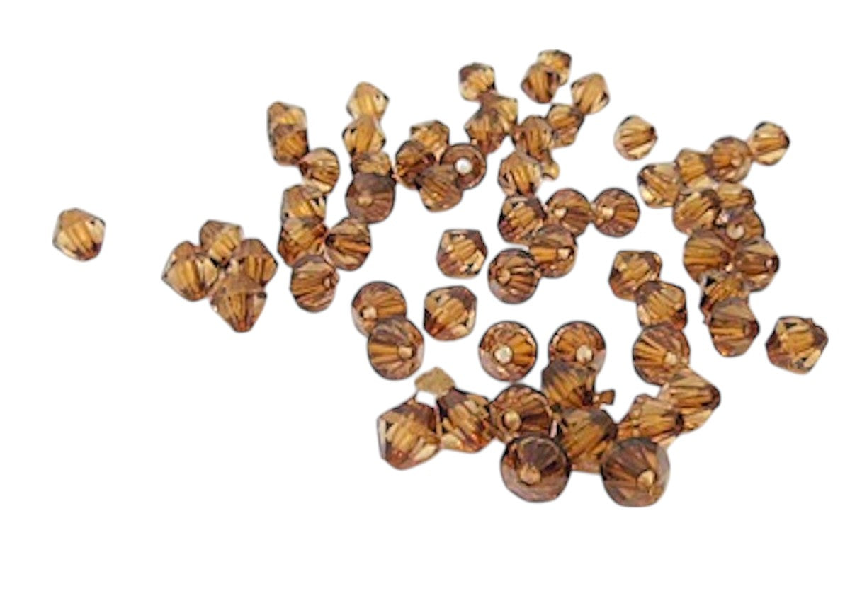 Bicone Acrylic Coffee Brown Beads Faceted, 6mm 1.5mm hole, Pack of 200x Jewellery Craft
