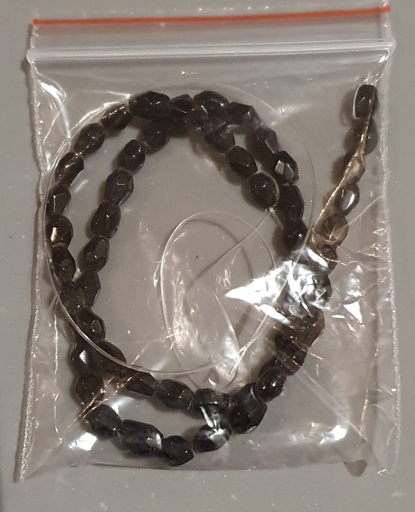 Black Glass Beads Faceted Tear Drop 4x7mm Strand approx 50X 1mm hole Jewellery