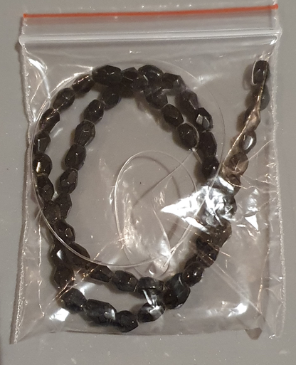 Black Glass Beads Faceted Tear Drop 4x7mm Strand approx 50X 1mm hole Jewellery