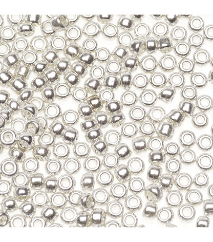 Glass Seed Beads Silver Plated 10/0 2-3mm with 1.0mm hole 20g Jewellery Craft