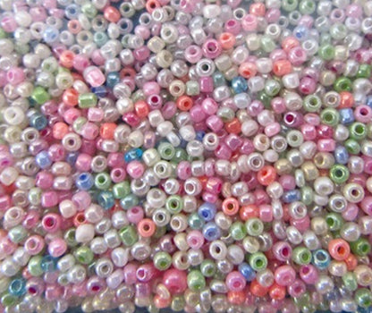 Glass Seed Beads Round Multi-coloured 10/0 1.8-2.5mm bag of 20gm 1-1.5mm hole