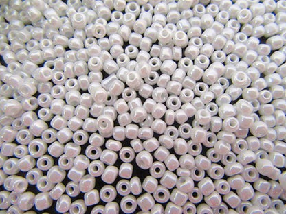 White Glass Seed Beads, Opaque, 3mm, bag of 40gm approx 1000 beads