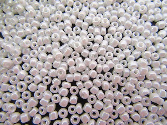 White Glass Seed Beads, Opaque, 3mm, bag of 40gm approx 1000 beads