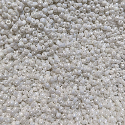 White Glass Seed Beads, Opaque, 3mm, bag of 40gm approx 1000 beads