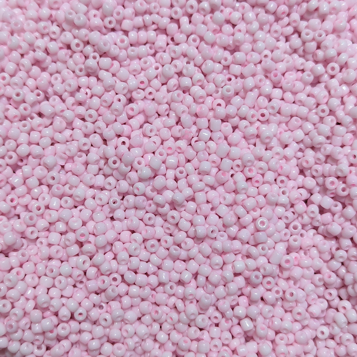Glass Seed Beads, Pale Pink, Round, Opaque, 3mm with 1mm hole, 40g pack, Jewellery Craft Beading